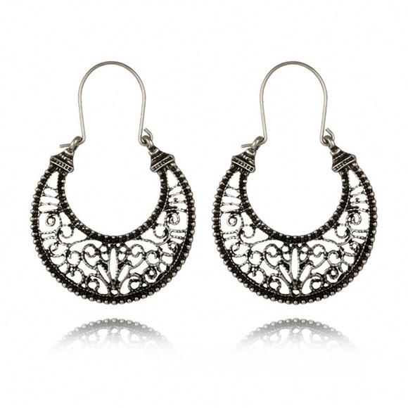 2/$20! Antiqued Silver Boho Ear Wire Drop Earrings - Picture 4 of 8